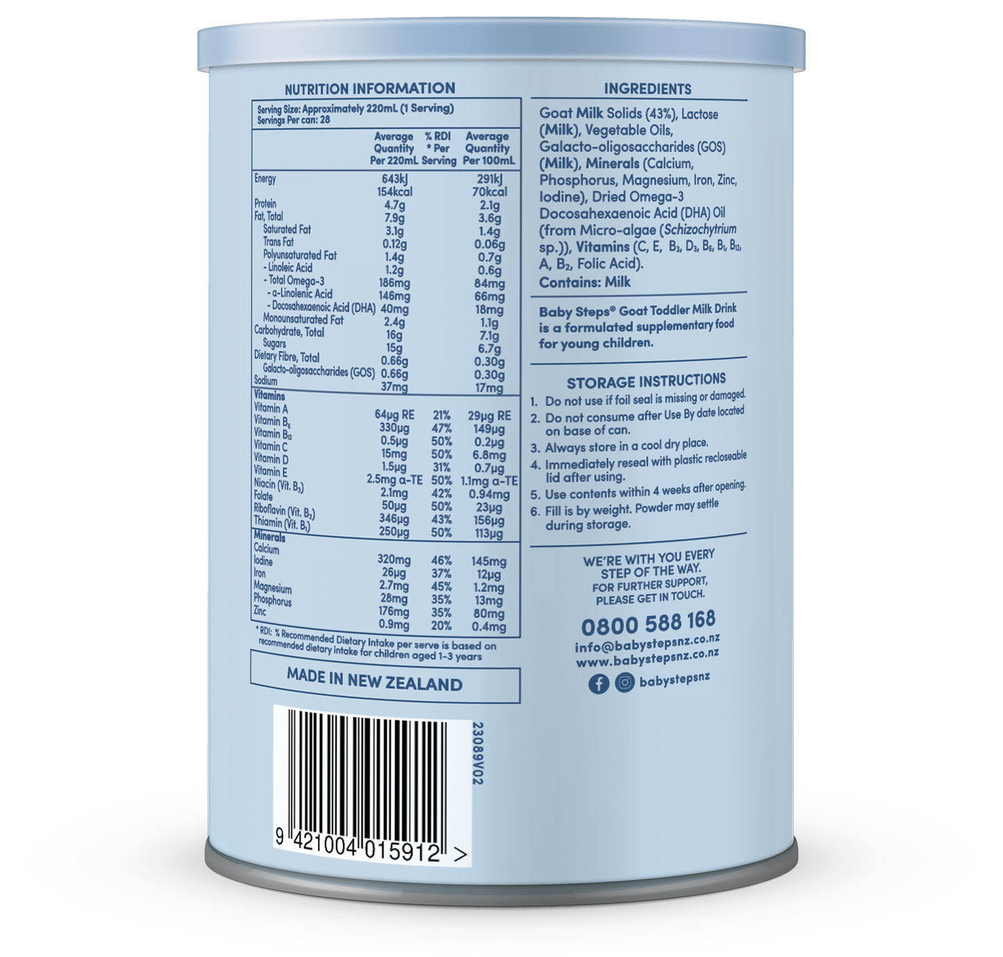 Goat Toddler Milk Drink 900g